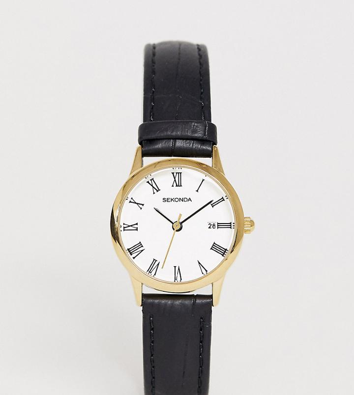 Sekonda Faux Croc Leather Watch Exclusive To Asos - Black