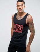 Asos Muscle Tank With Oslo Print - Black