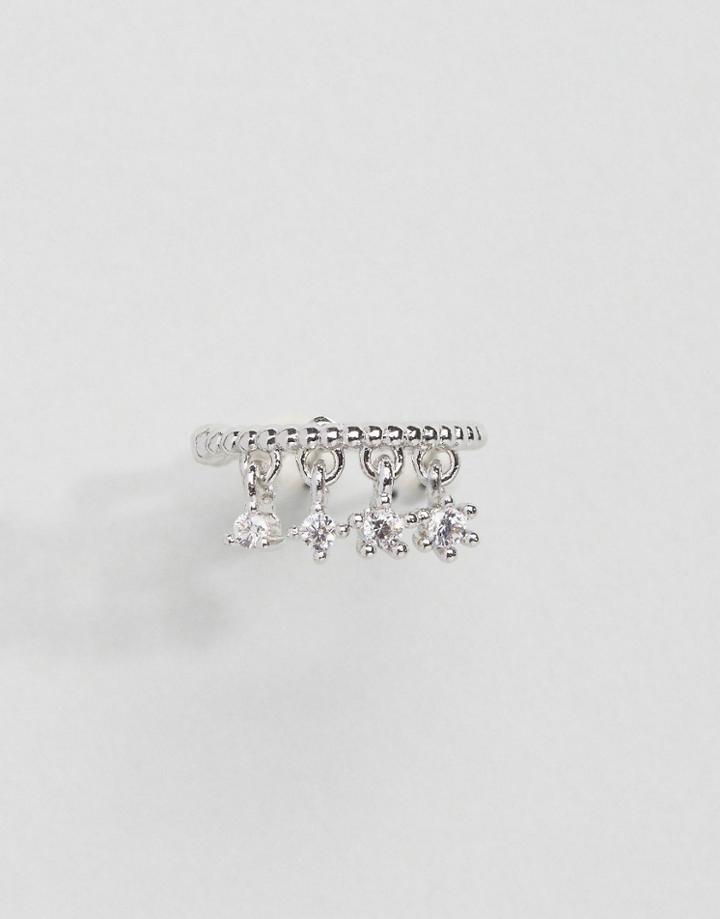 Limited Edition Crystal Draping Ear Cuff - Silver