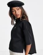 Fred Perry Woven Panel Polo Shirt In Black