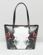 Ted Baker Small Crosshatch Shopper With Print - Multi