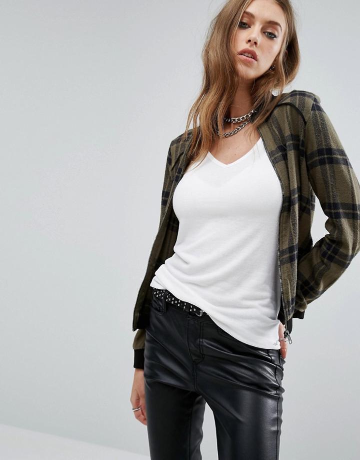 Noisy May Erik Bomber Jacket - Green