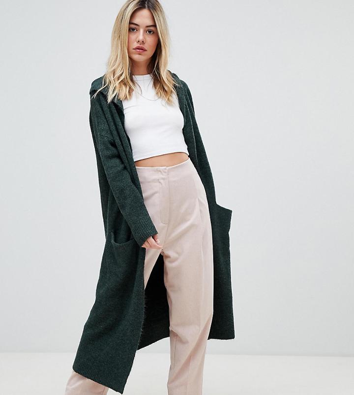 Micha Lounge Maxi Cardigan With Hood - Green