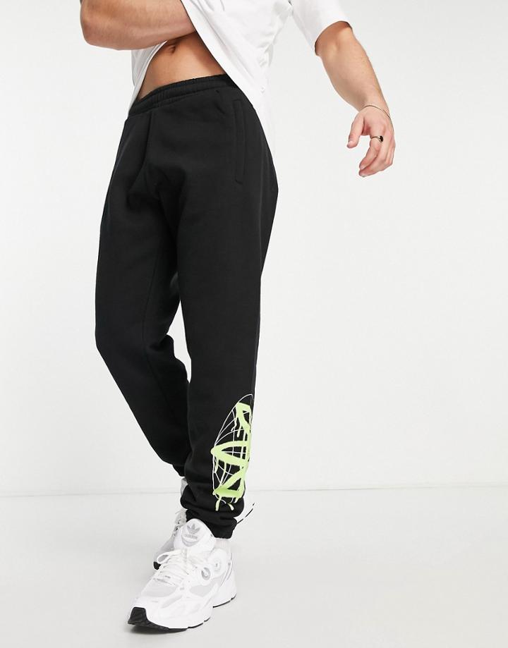 Adidas Originals Behind The Trefoil Sweatpants In Black