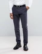 Selected Homme Slim Suit Pant In Linen Mix - Navy
