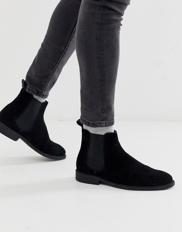 Office Mannage Chelsea Boots In Black Suede