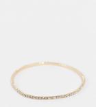 Asos Design Curve Stretch Bracelet With Crystal In Gold Tone