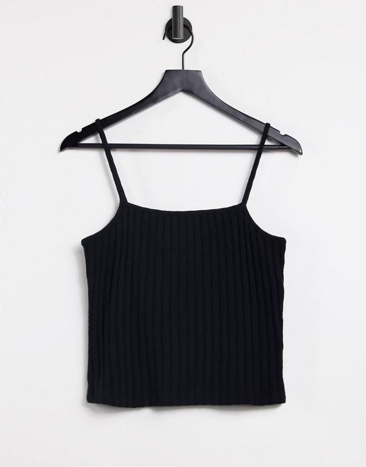 Cotton: On Spaghetti Strap Cami In Black