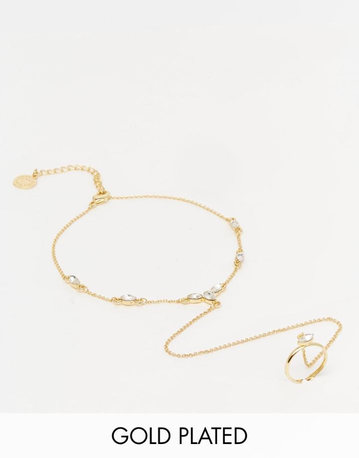 Johnny Loves Rosie Naya Toe Ring & Crystal Anklet - Gold