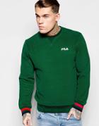 Fila Black Sweatshirt With Small Logo - Green