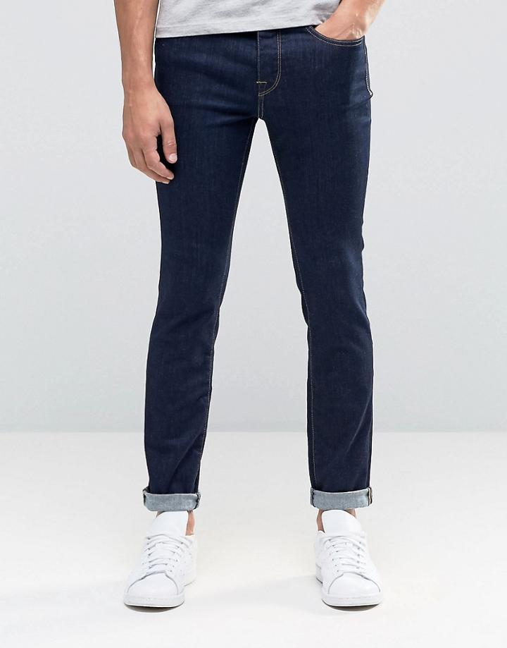 Selected Homme Indigo Skinny Jean In Super Stretch - Blue