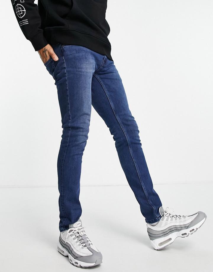 Only & Sons Slim Fit Stretch Jeans In Blue-blues