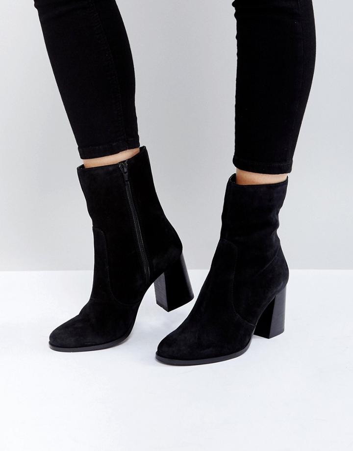 Asos Reflect Suede Boots - Black