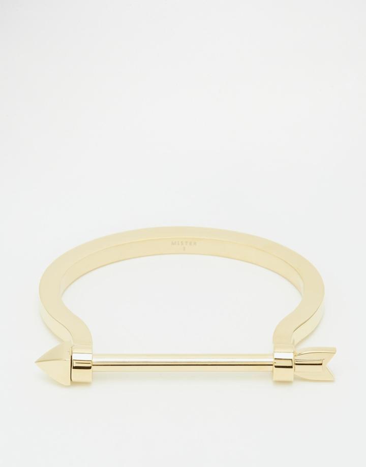 Mister Arrow Bangle Bracelet - Gold