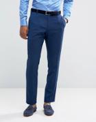 Selected Homme Slim Suit Pant With Stretch - Blue