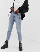 Cheap Monday Revive Straight Cut Raw Hem Jeans-blue