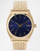 Nixon Time Teller Gold Stainless Steel Watch - Gold