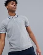 North Sails Slim Fit Polo Shirt With Tipping & Logo Collar In Gray - Gray