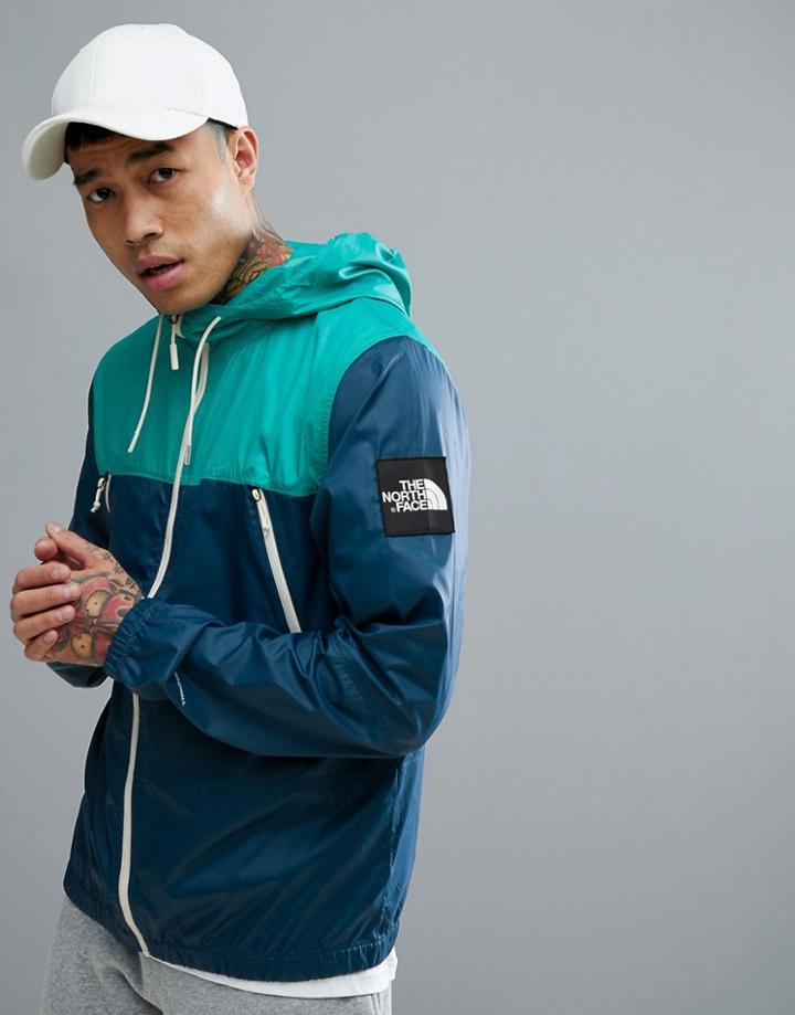 The North Face 1990 Mountain Jacket Hooded In Blue/green - Blue