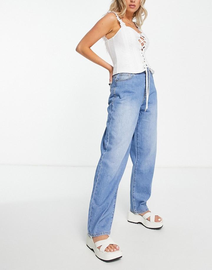 Dr Denim Bella Oversized Mom Jeans In Blue Wash-gray