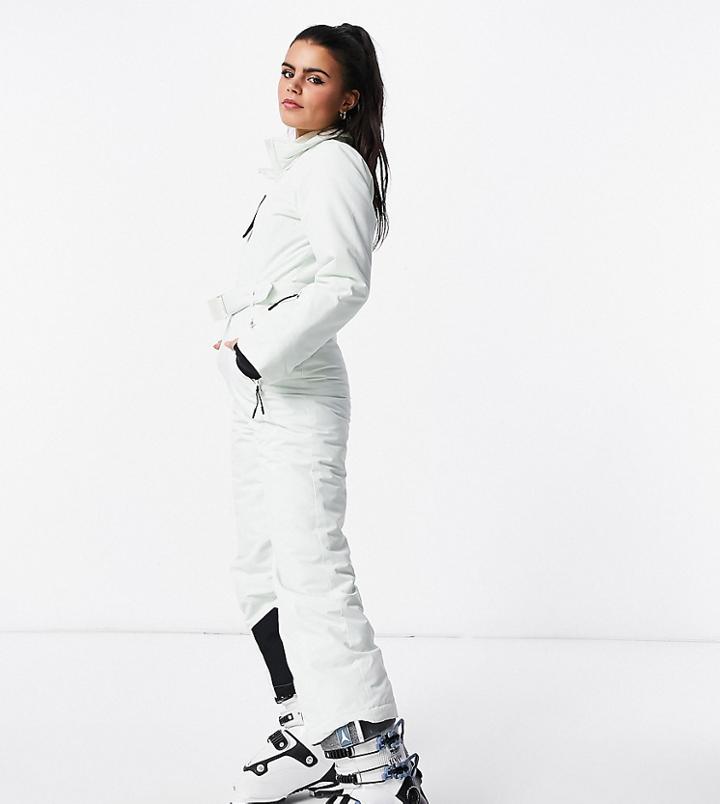 Asos 4505 Petite Ski Bootcut Ski Suit In Sage-green