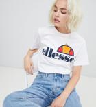 Ellesse Boyfriend T-shirt With Chest Logo-white