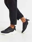 Asos Design Delhi Knitted Sneakers In Black