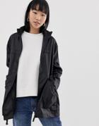 Asos Design Pac A Mac Jacket-black