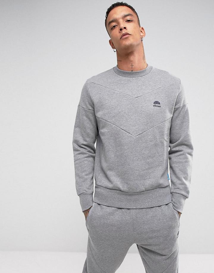 Ellesse Italia Chevron Sweatshirt In Gray - Gray