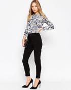 Asos Skinny Crop Trousers Available In Leg Lengths - Black