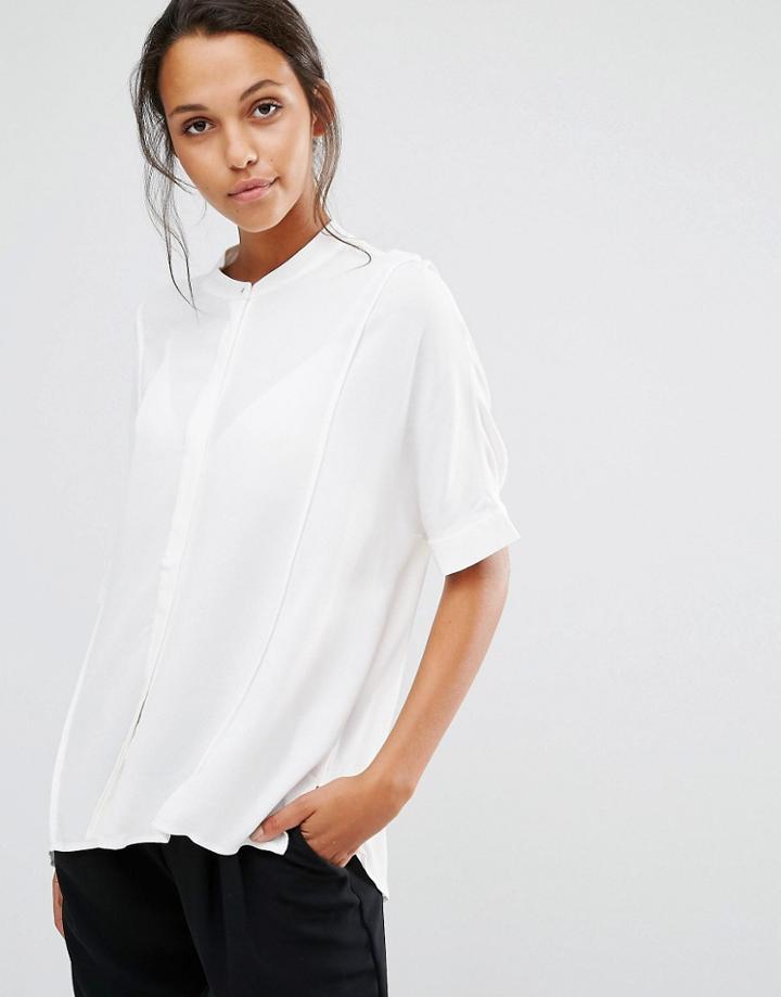 Selected Brissa Oversized Short Sleeve Shirt - White