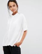 Selected Brissa Oversized Short Sleeve Shirt - White