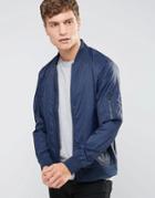 Jack & Jones Lightweight Nylon Bomber - Navy