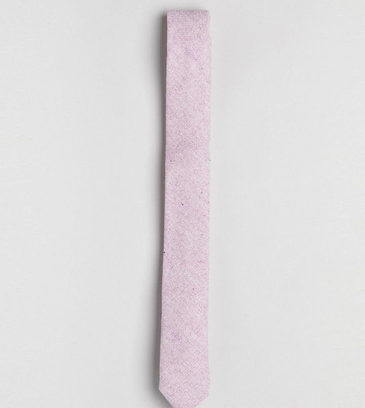 Noak Wool Marl Blade Tie - Pink