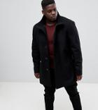 French Connection Plus Wool Blend Funnel Neck Coat