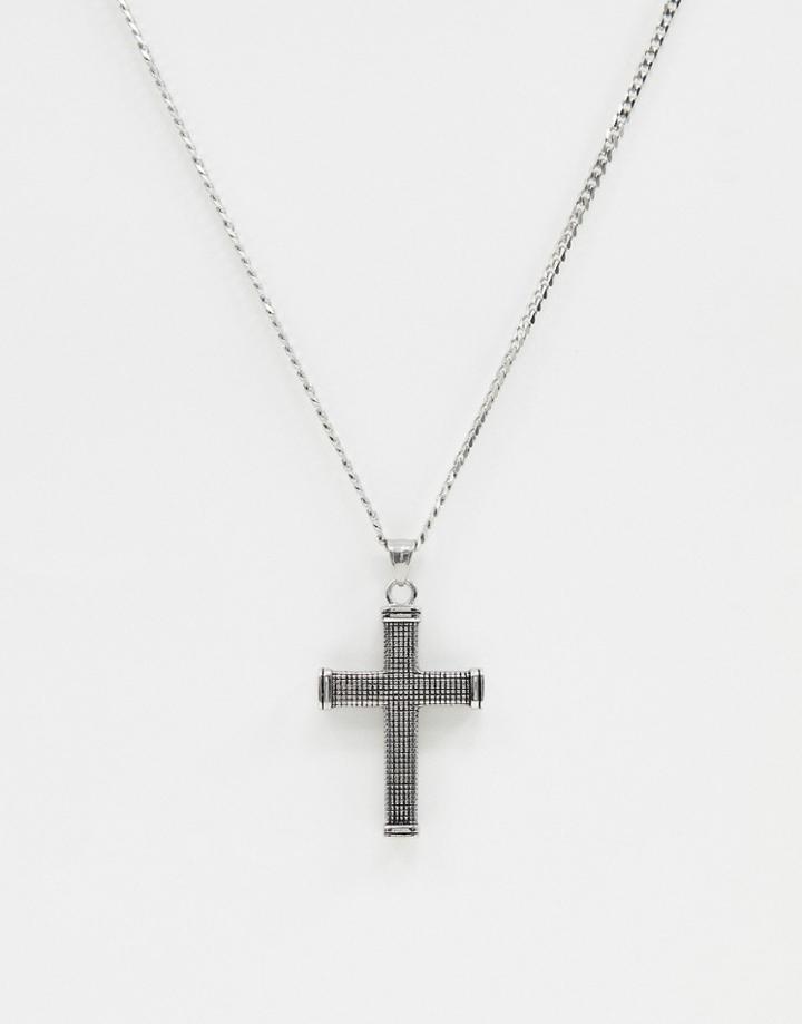 Seven London Silver Cross Pendant Necklace - Silver