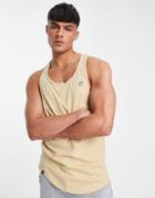 Le Breve Racer Tank Top In Stone-neutral