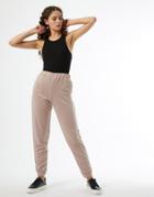 Miss Selfridge Sweatpants Co-ord In Mink-brown