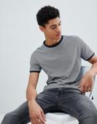 Brave Soul Double Layer Stripe T-shirt - Navy
