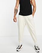 Asos Design Oversized Sweatpants In Light Beige-neutral