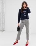 Vila Check Cropped Pants - Multi