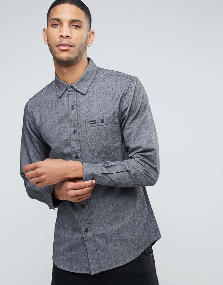 Rvca Pocket Cotton Shirt - Black