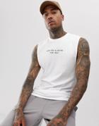 Night Addict Limited Time Only Sleeveless T-shirt Tank-white