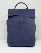 Mi-pac Canvas Fold Top Backpack In Navy - Navy