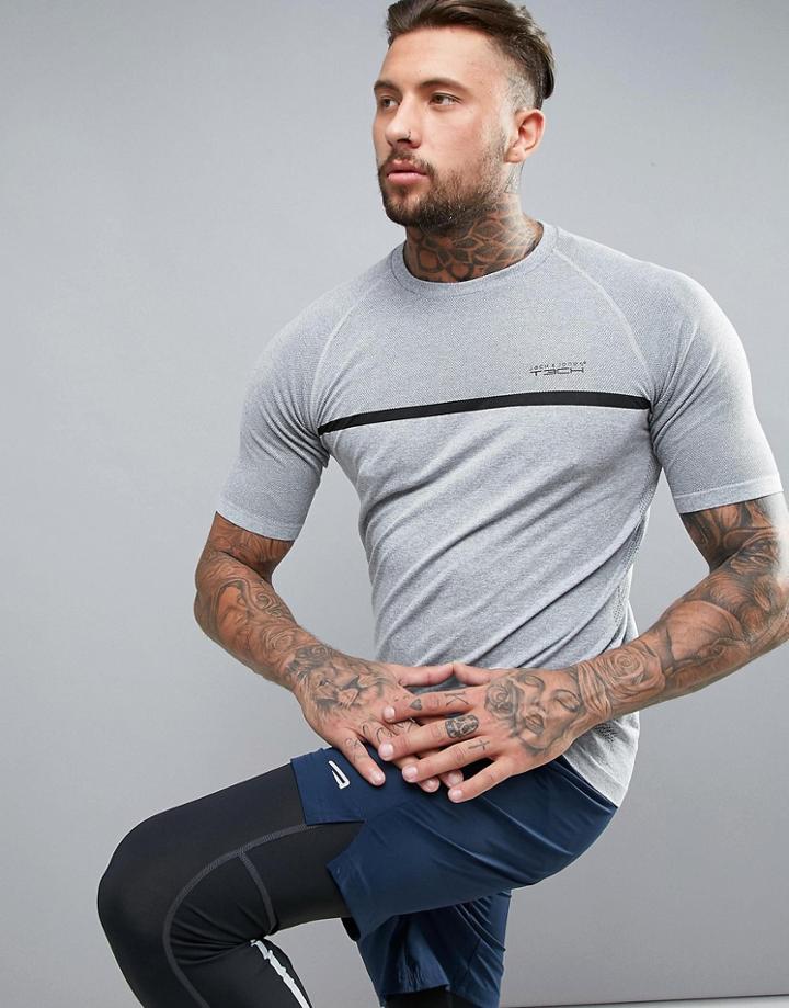 Jack & Jones Tech Seamless T-shirt - Gray