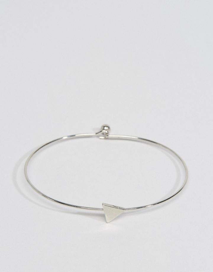 Asos Fine Triangle Bracelet - Rhodium