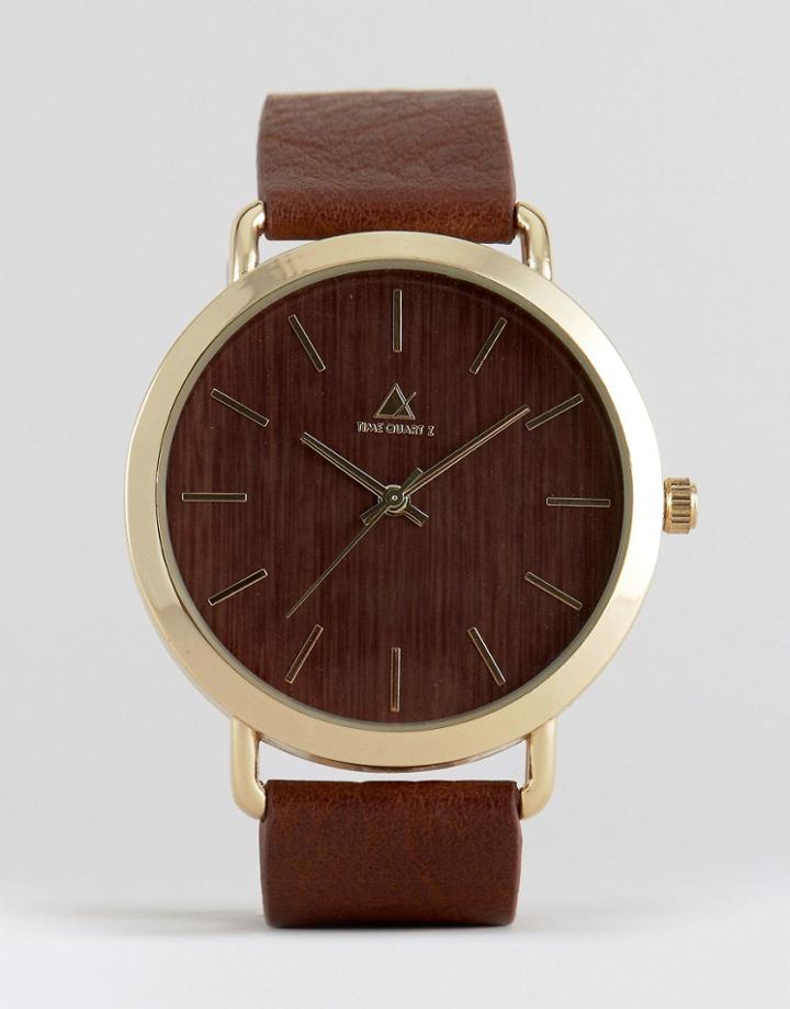 Asos Watch In Wood Effect - Brown