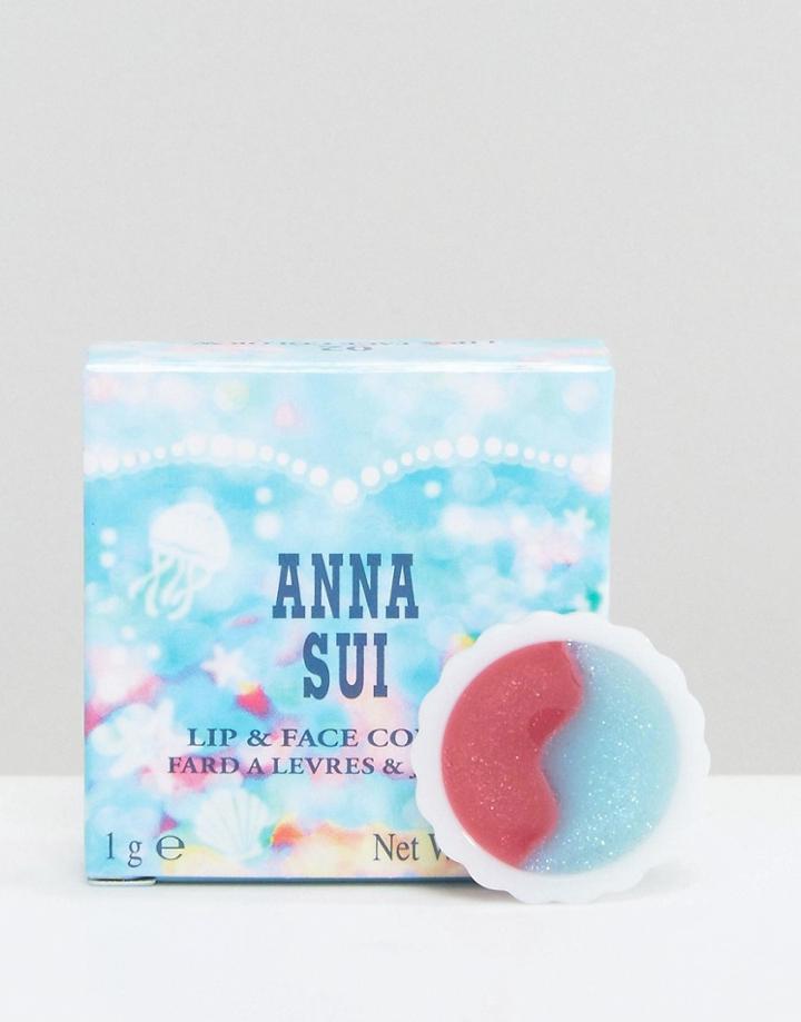 Anna Sui Limited Edition Sparkling Lip & Face Color - Pink And Blue - Multi