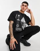 Liquor N Poker Oversized T-shirt In Black With Astrology Graphic Print