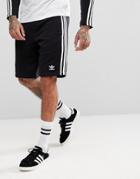 Adidas Originals Adicolor 3 Stripe Shorts In Black Cw2980 - Black